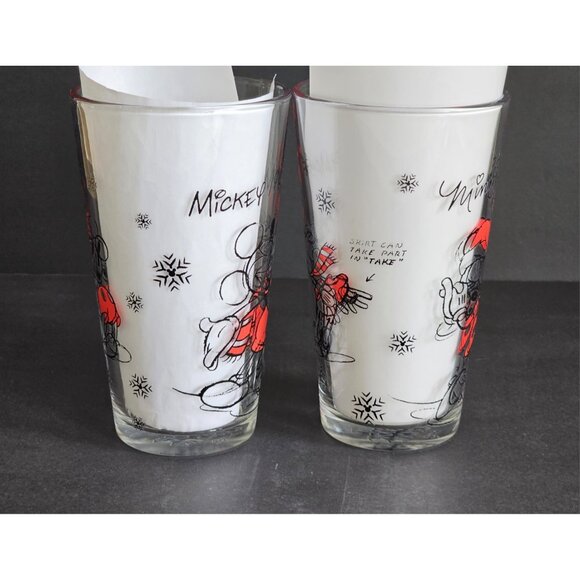 Disney Mickey Sketchbook Drinking Glasses - New Without Box - Picture 4 of 8